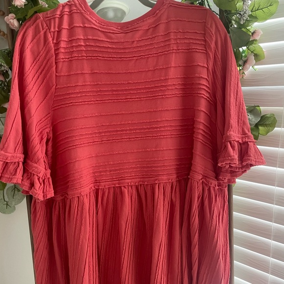 Free people take a spin tunic orange pink short sleeve dress - Picture 6 of 6